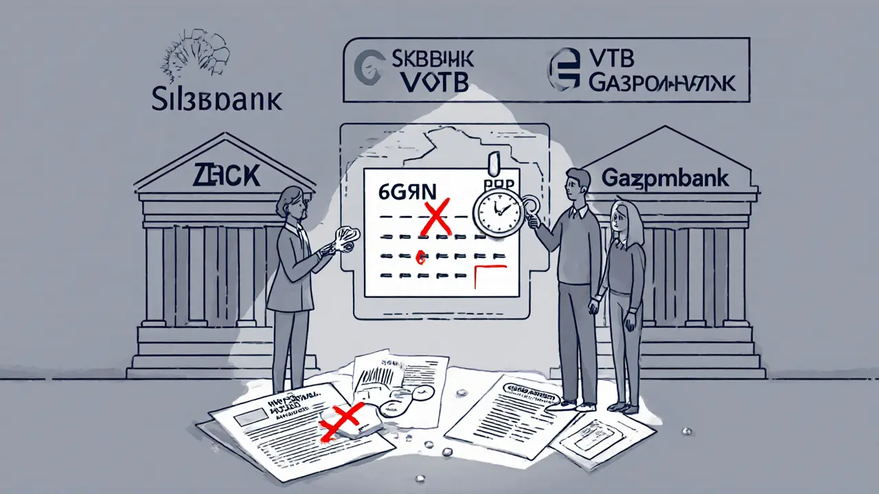 Семья с ключом и календарем с истекающим сроком оценки, банки с отказом на фоне.