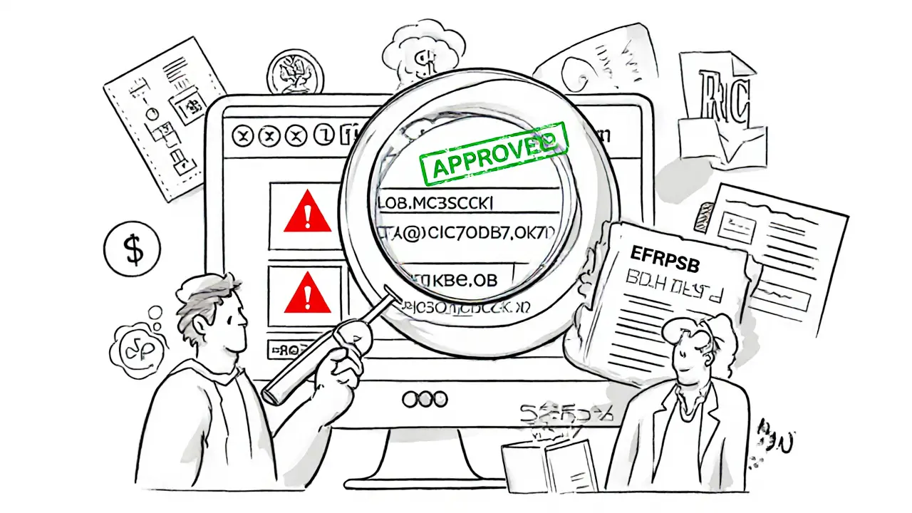 Проверка долгов через сайты ФССП и ЕФРСБ на планшете с предупреждениями и одобрением.