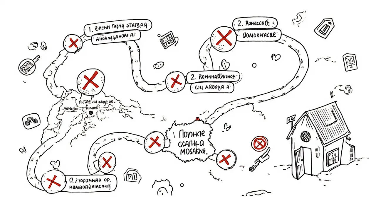 Путь к ипотеке через шаги оформления, избегая Москвы, заканчивается домом с ключом.