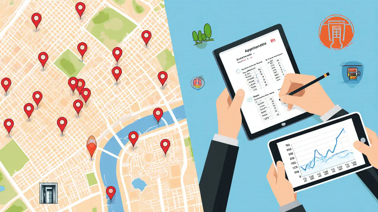 Сравнение цен на карте и анализ планировки жилья.