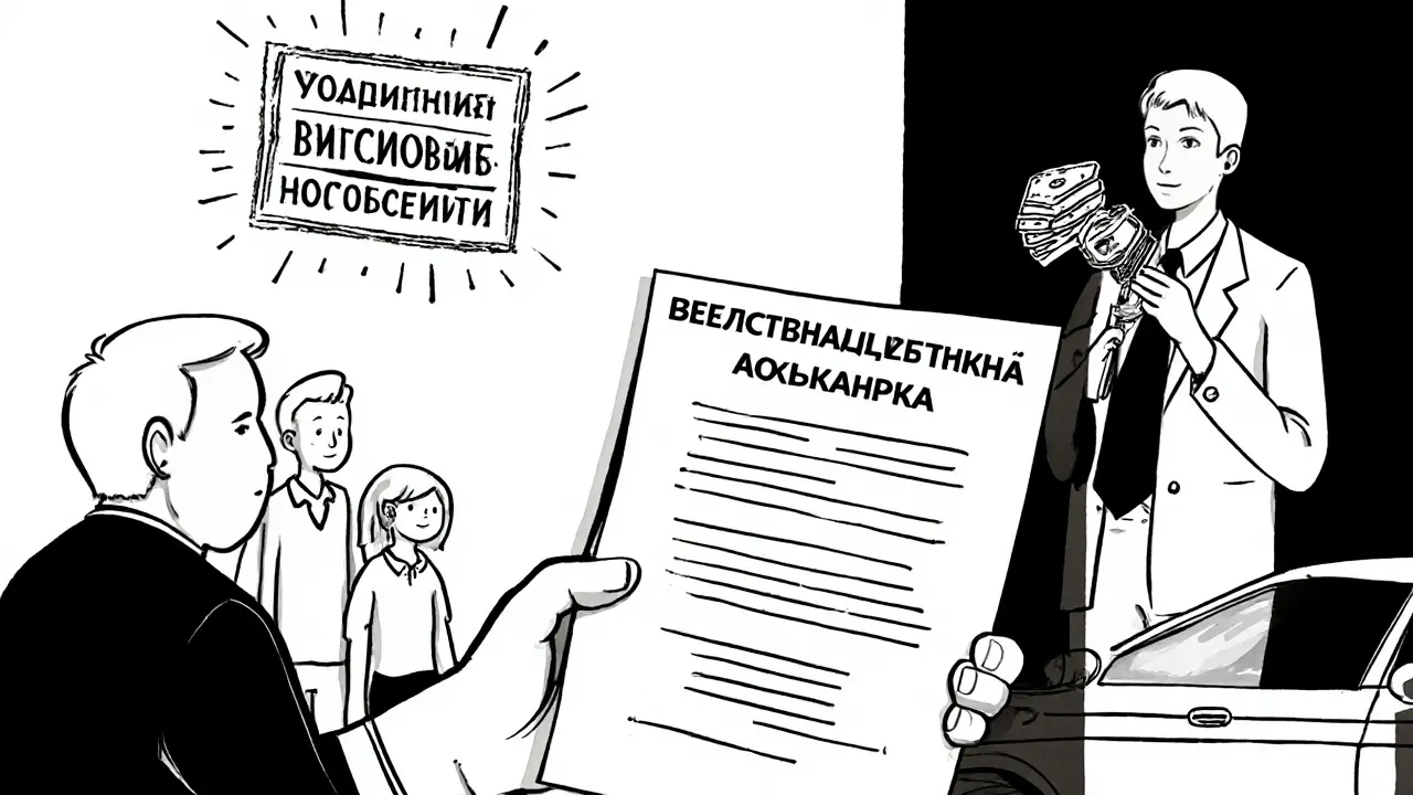 Судья объявляет сделку недействительной, семья с разрешением опеки стоит на свету.