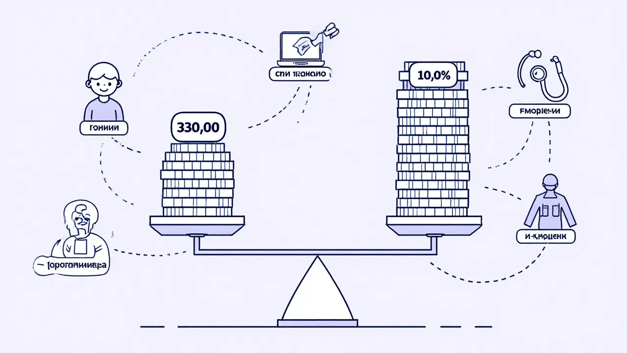 Весы сравнивают ежемесячные платежи по ипотеке: 36 тысяч и 50 тысяч рублей.