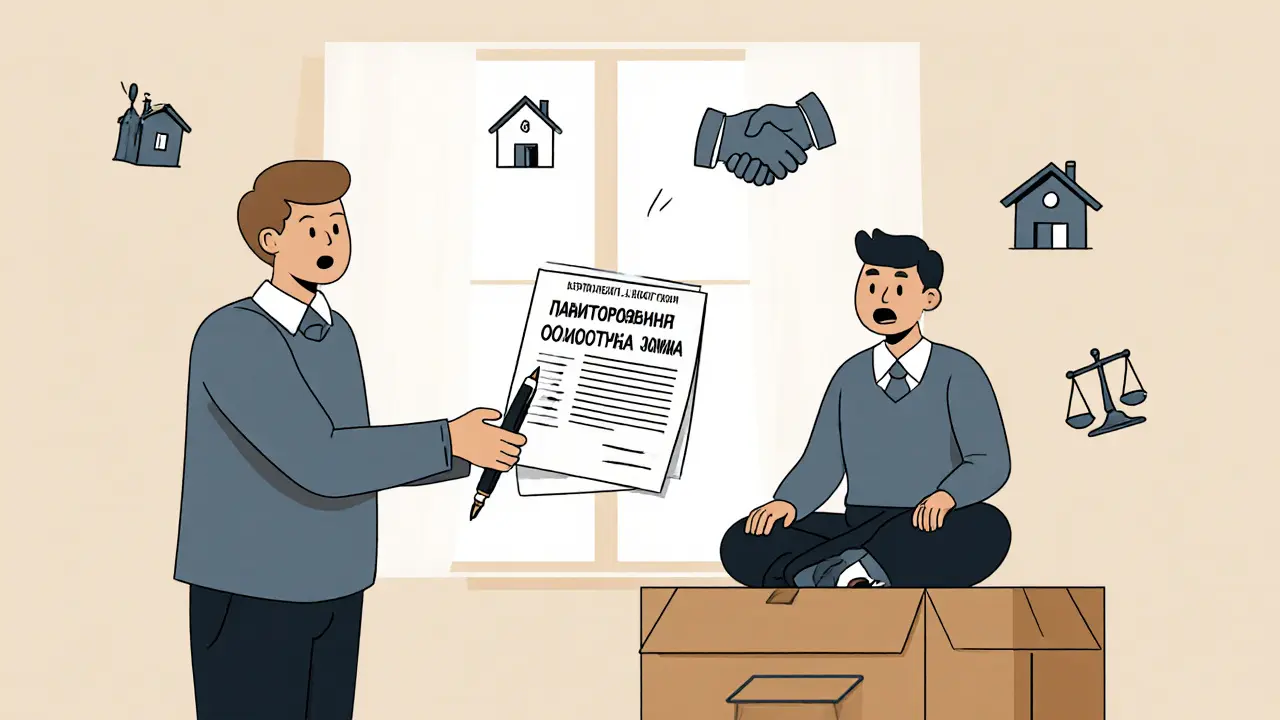 Новый собственник предлагает компенсацию арендатору, чтобы он освободил квартиру.