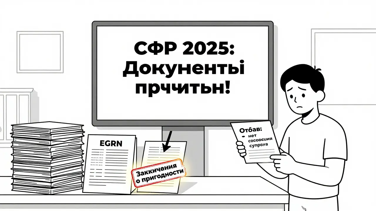Офис СФР: документы на проверке, один из них с отказом из-за отсутствия согласия супруга.