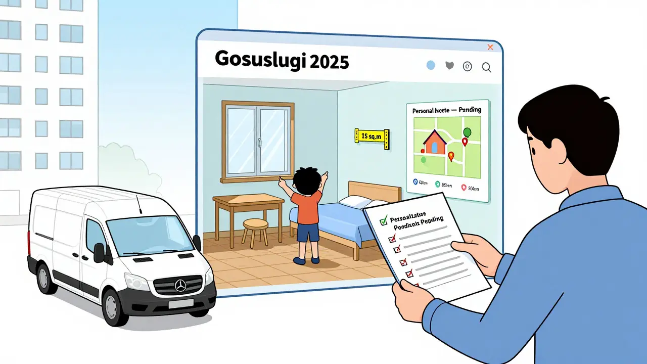 Родитель подаёт документы онлайн, а инспектор опеки приезжает проверить новую квартиру с детской комнатой.