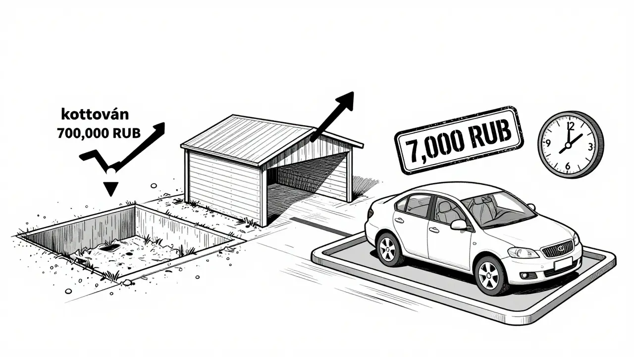 Таймлайн инвестиции в парковочное место: от котлована до сдачи в аренду с ростом цены и дохода.