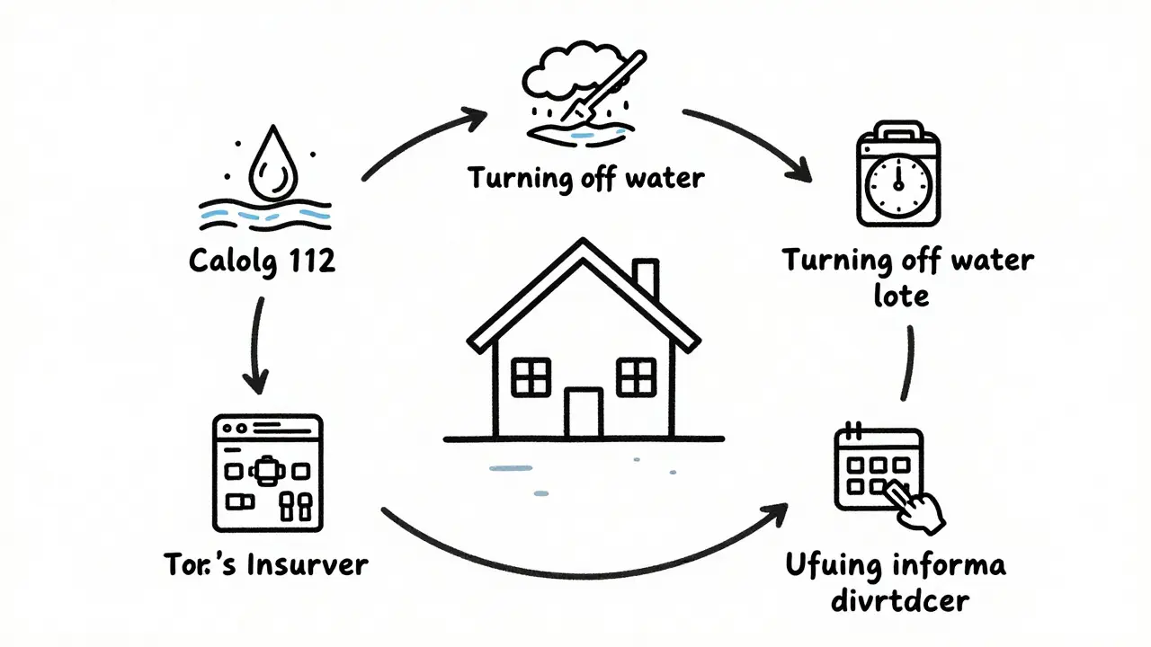 Пять шагов после затопления: вызов, отключение, фото, уведомление, отказ от компромисса.
