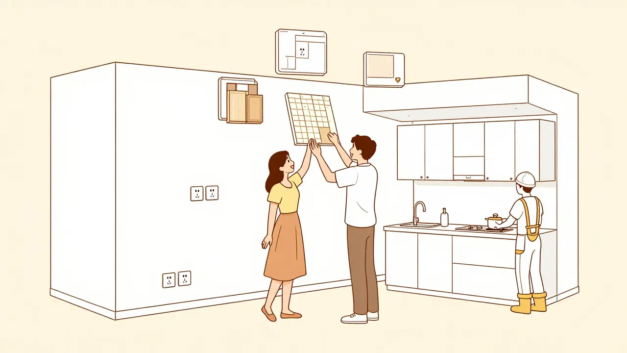 Современная квартира в формате 'белая коробка' с модульными вариантами дизайна, выбираемыми парой.