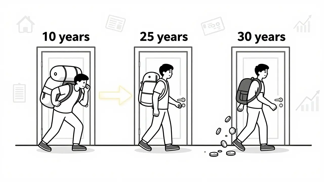 Три пути выбора срока ипотеки: тяжелый, сбалансированный и с потерями, путь в 25 лет — оптимальный.
