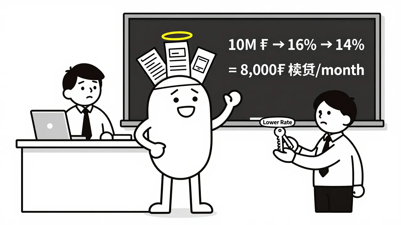 Идеальный клиент получает снижение ставки по ипотеке благодаря хорошей истории платежей и банковским услугам.