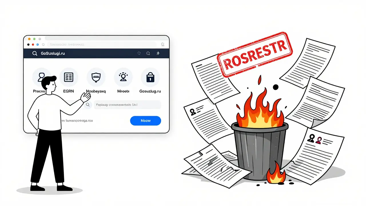 Онлайн-заказ выписки из ЕГРН через Госуслуги против поддельных документов и мошенников