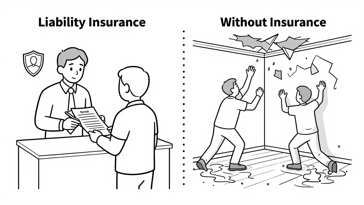 Сравнение: спокойная аренда с страховкой слева и хаос без неё справа.
