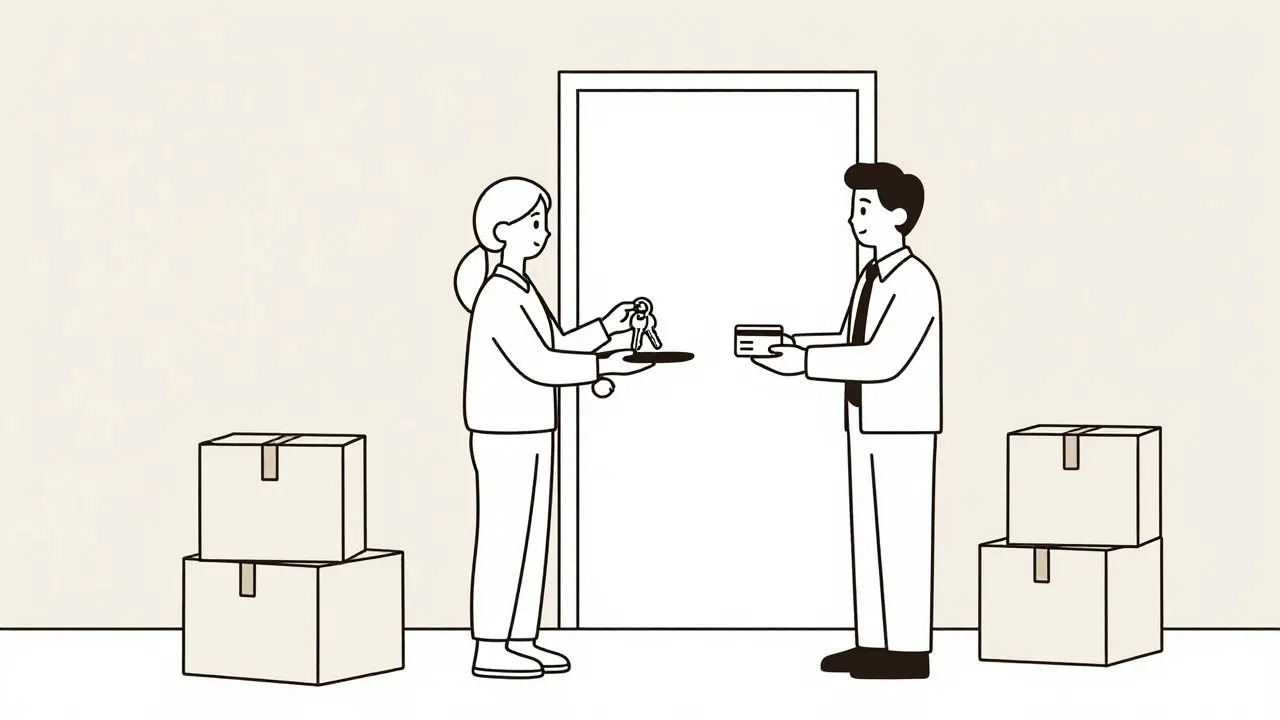 Возврат ключей и средств после завершения срока проживания в квартире