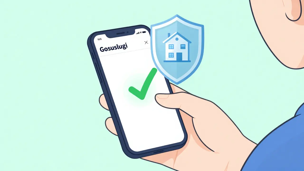 Человек регистрирует иностранца через Госуслуги, создавая юридическую защиту жилья