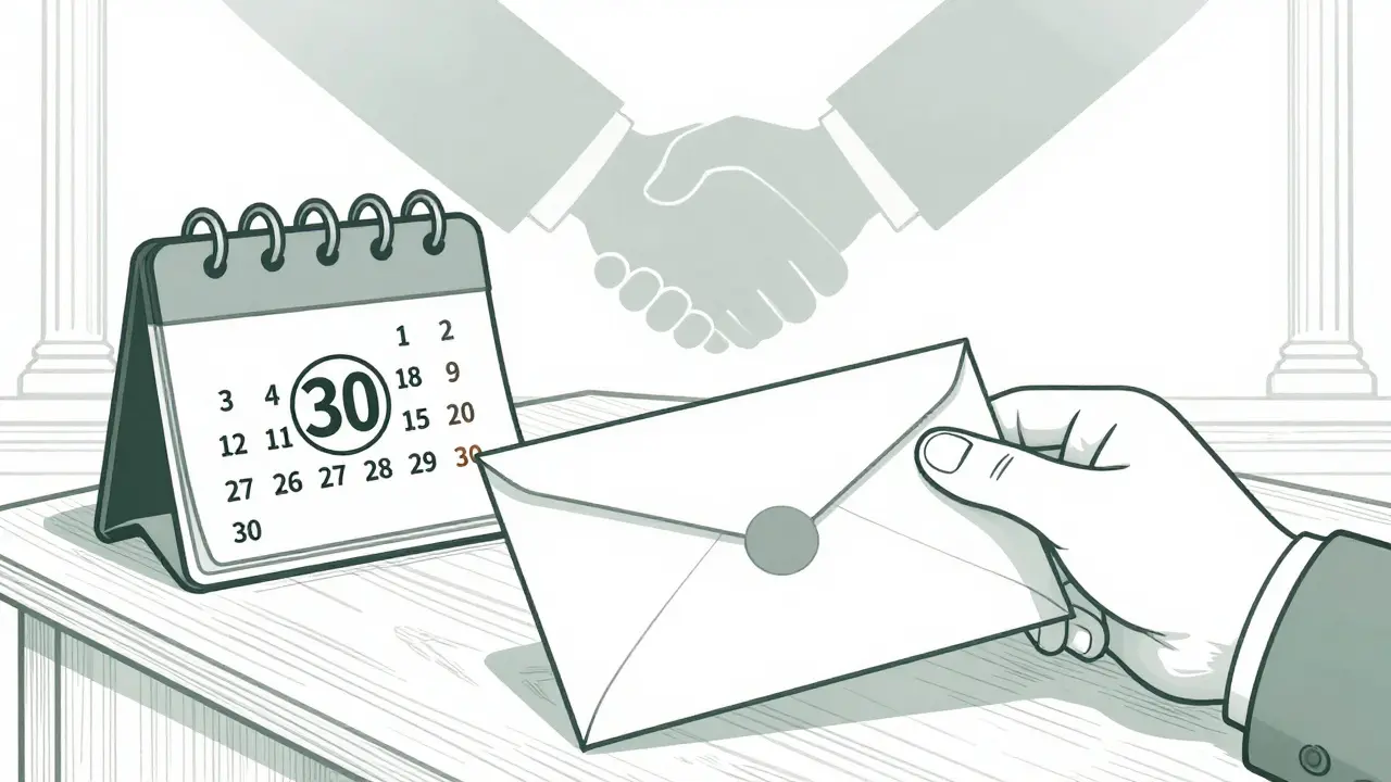 Официальное уведомление о повышении арендной платы и календарь с отметкой срока