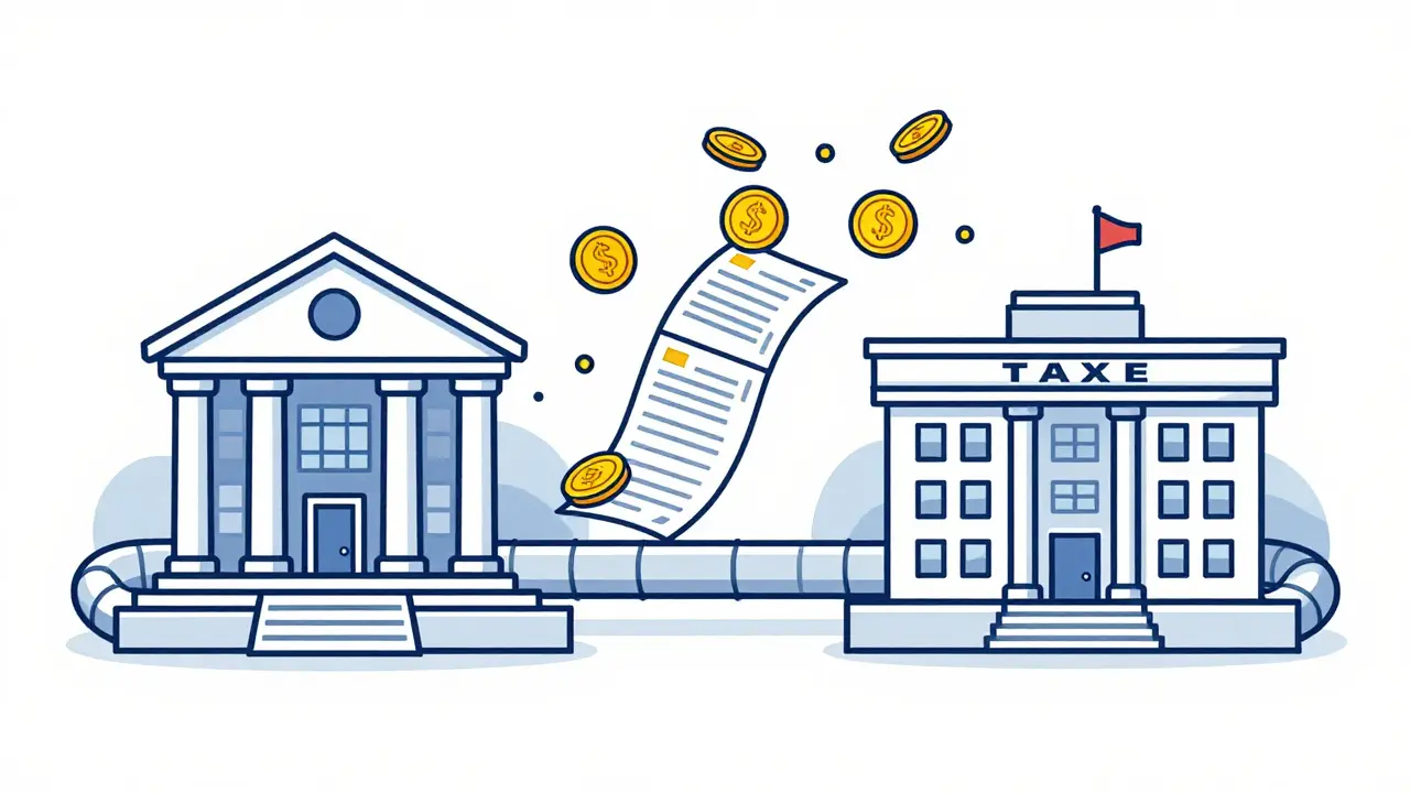 Схематичное изображение автоматического процесса подачи документов в налоговую