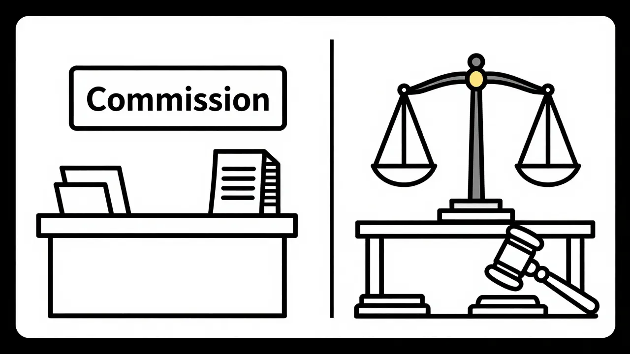 Сравнение двух путей оспаривания: через комиссию и через суд