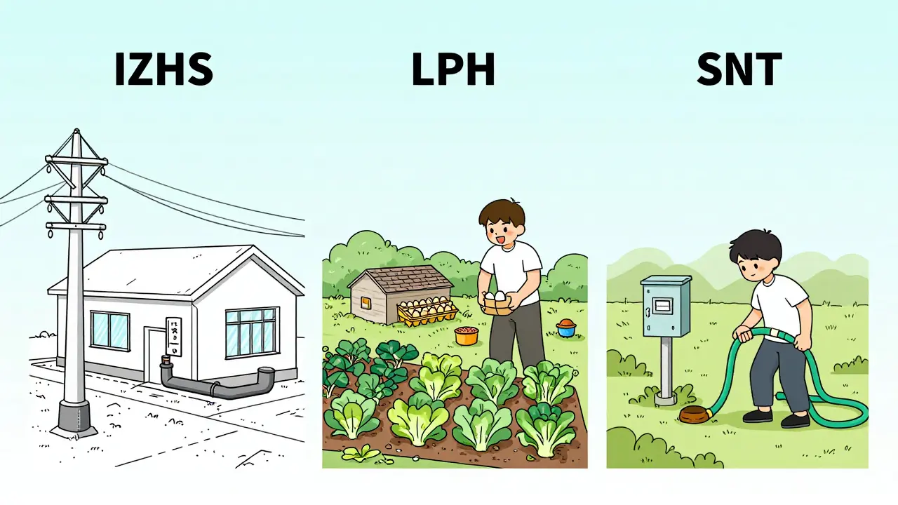 Сравнение коммуникаций и особенностей участков ИЖС, ЛПХ и СНТ