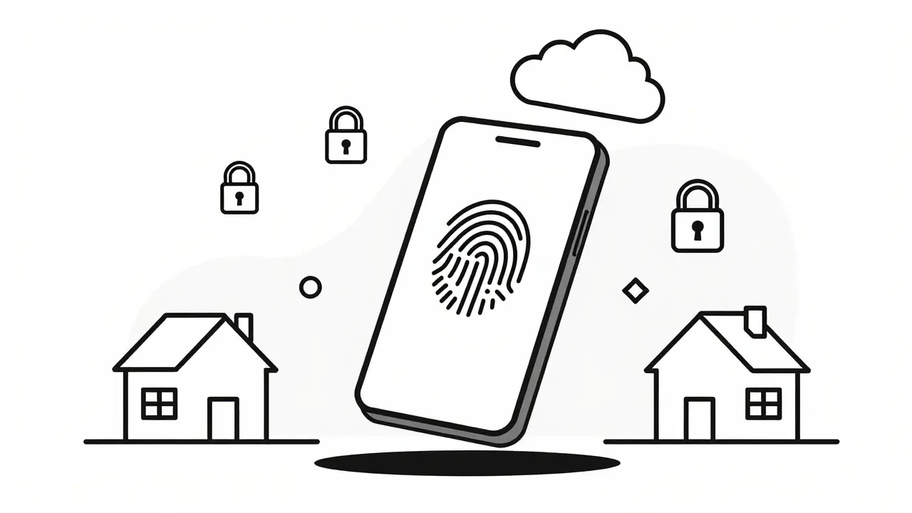 Мобильный телефон с биометрией для цифровой ипотеки
