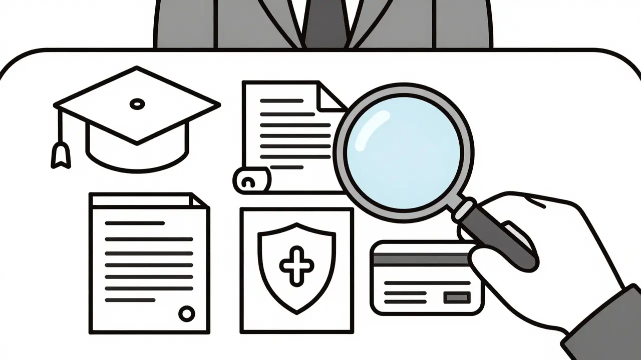 Иконки документов для проверки квалификации эксперта
